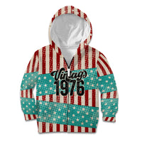 America Vintage 1976 50th Birthday Kid Hoodie Retro Sunset Patriotic