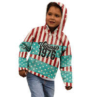 America Vintage 1976 50th Birthday Kid Hoodie Retro Sunset Patriotic