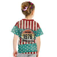 America Vintage 1976 50th Birthday Kid T Shirt Retro Sunset Patriotic