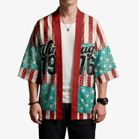 America Vintage 1976 50th Birthday Kimono Retro Sunset Patriotic