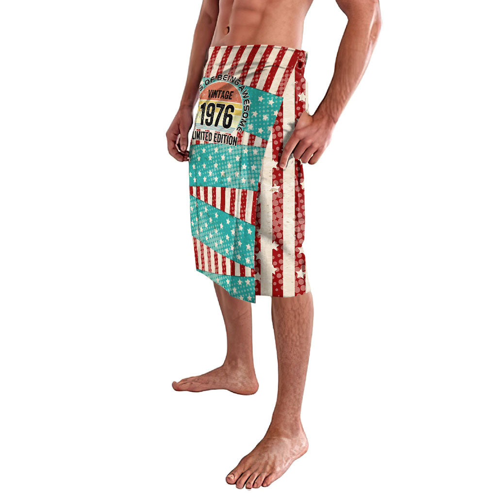 America Vintage 1976 50th Birthday Lavalava Retro Sunset Patriotic