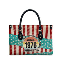 America Vintage 1976 50th Birthday Leather Bag Retro Sunset Patriotic