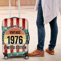 America Vintage 1976 50th Birthday Luggage Cover Retro Sunset Patriotic