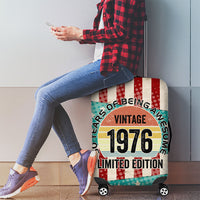 America Vintage 1976 50th Birthday Luggage Cover Retro Sunset Patriotic