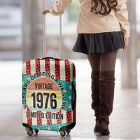 America Vintage 1976 50th Birthday Luggage Cover Retro Sunset Patriotic