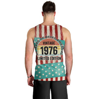 America Vintage 1976 50th Birthday Men Tank Top Retro Sunset Patriotic