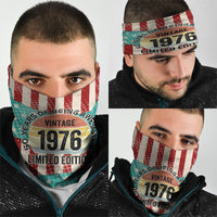America Vintage 1976 50th Birthday Neck Gaiter Retro Sunset Patriotic