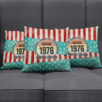 America Vintage 1976 50th Birthday Pillow Cover Retro Sunset Patriotic