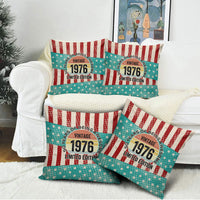 America Vintage 1976 50th Birthday Pillow Cover Retro Sunset Patriotic