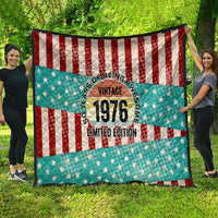 America Vintage 1976 50th Birthday Quilt Retro Sunset Patriotic