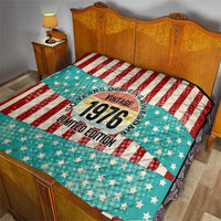 America Vintage 1976 50th Birthday Quilt Retro Sunset Patriotic