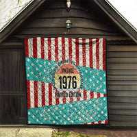 America Vintage 1976 50th Birthday Quilt Retro Sunset Patriotic