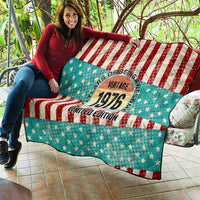 America Vintage 1976 50th Birthday Quilt Retro Sunset Patriotic