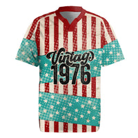 America Vintage 1976 50th Birthday Rugby Jersey Retro Sunset Patriotic