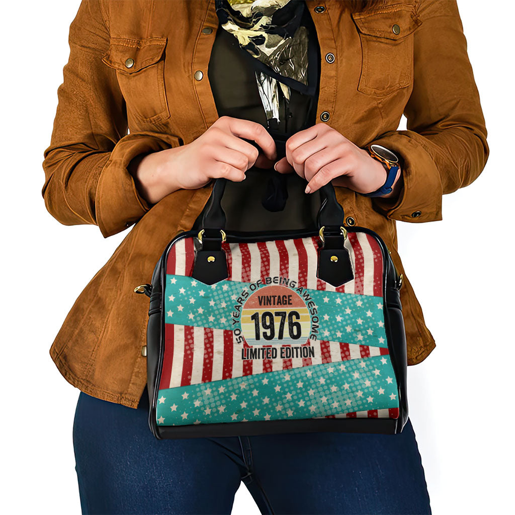 America Vintage 1976 50th Birthday Shoulder Handbag Retro Sunset Patriotic