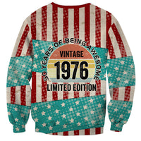 America Vintage 1976 50th Birthday Sweatshirt Retro Sunset Patriotic