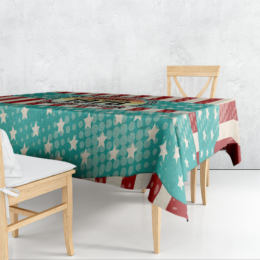 America Vintage 1976 50th Birthday Tablecloth Retro Sunset Patriotic
