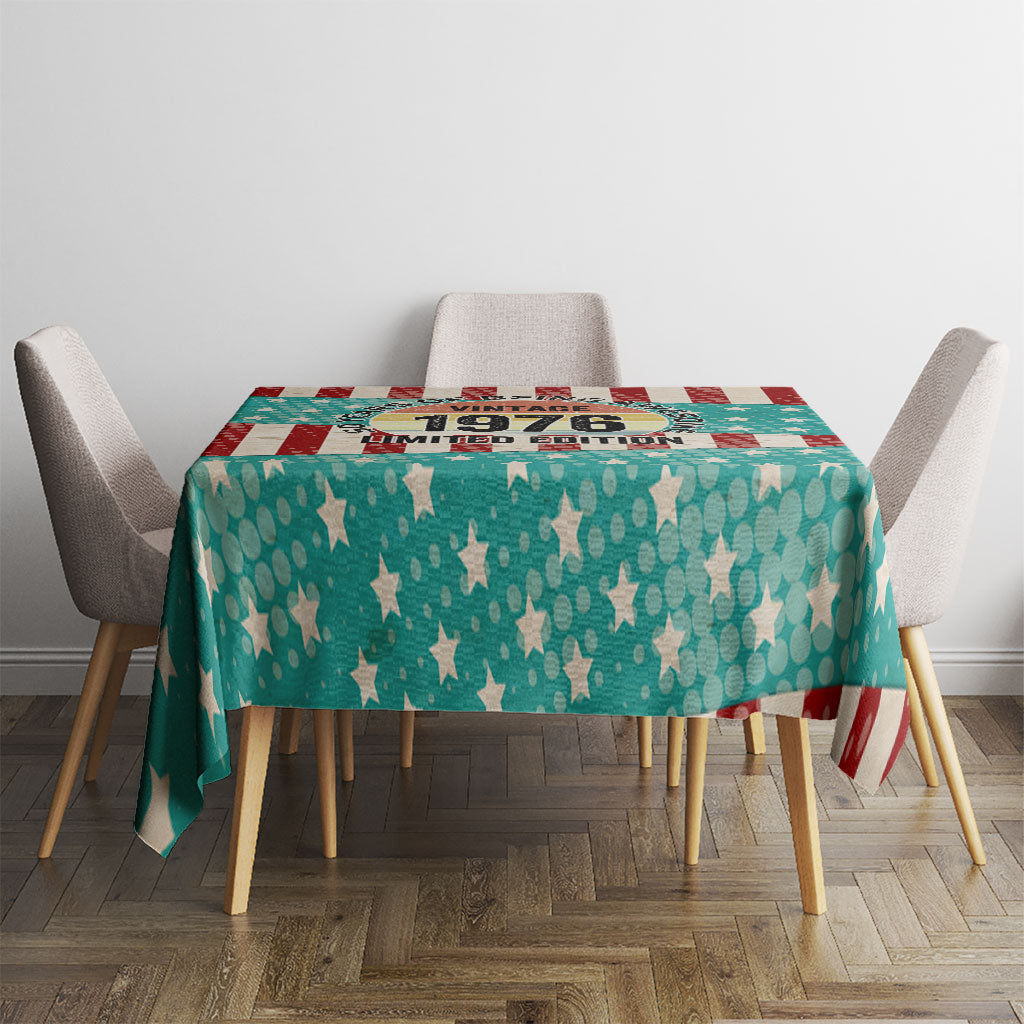 America Vintage 1976 50th Birthday Tablecloth Retro Sunset Patriotic
