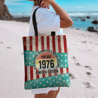 America Vintage 1976 50th Birthday Tote Bag Retro Sunset Patriotic