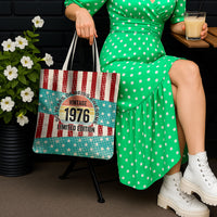 America Vintage 1976 50th Birthday Tote Bag Retro Sunset Patriotic