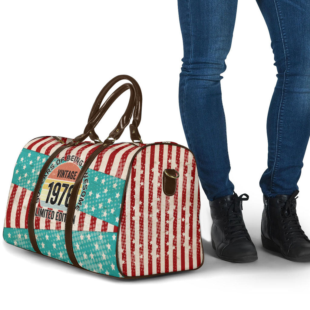 America Vintage 1976 50th Birthday Travel Bag Retro Sunset Patriotic
