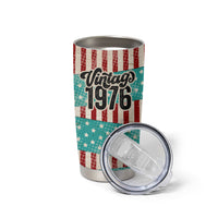 America Vintage 1976 50th Birthday Tumbler Cup Retro Sunset Patriotic