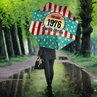 America Vintage 1976 50th Birthday Umbrella Retro Sunset Patriotic
