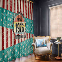 America Vintage 1976 50th Birthday Window Curtain Retro Sunset Patriotic