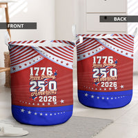 America Turns 250 I Turn 50 Laundry Basket Patriotic Eagle Flag Birthday Stars Stripes