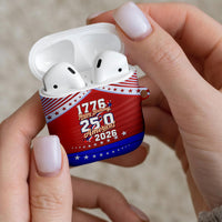 America Turns 250 I Turn 50 AirPods Case Patriotic Eagle Flag Birthday Stars Stripes