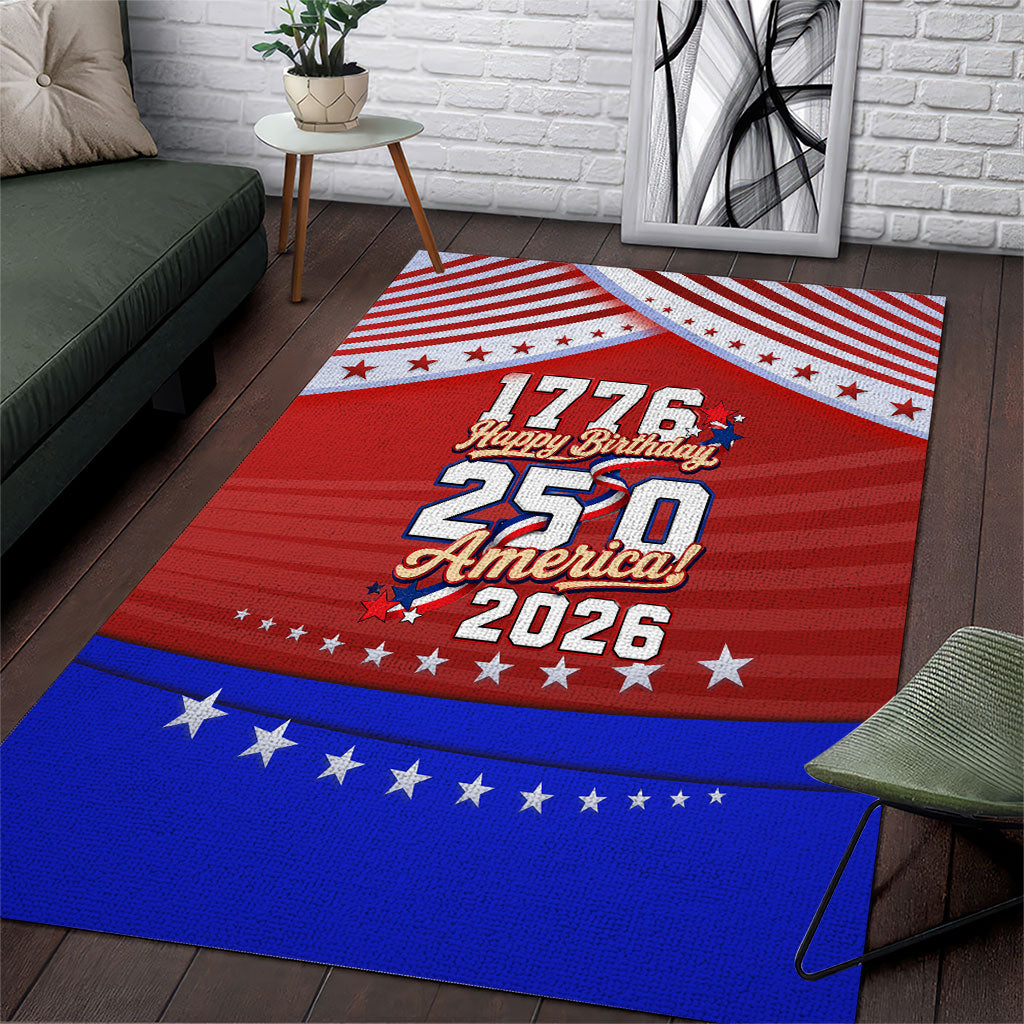 America Turns 250 I Turn 50 Area Rug Patriotic Eagle Flag Birthday Stars Stripes
