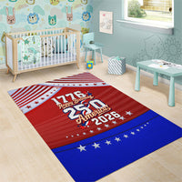 America Turns 250 I Turn 50 Area Rug Patriotic Eagle Flag Birthday Stars Stripes