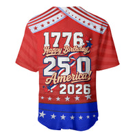 America Turns 250 I Turn 50 Baseball Jersey Patriotic Eagle Flag Birthday Stars Stripes