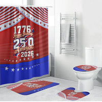 America Turns 250 I Turn 50 Bathroom Set Patriotic Eagle Flag Birthday Stars Stripes
