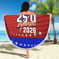 America Turns 250 I Turn 50 Beach Blanket Patriotic Eagle Flag Birthday Stars Stripes