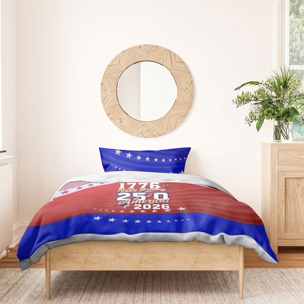 America Turns 250 I Turn 50 Bedding Set Patriotic Eagle Flag Birthday Stars Stripes