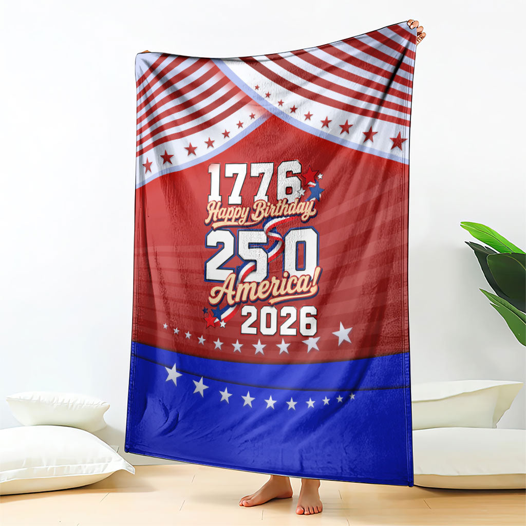 America Turns 250 I Turn 50 Blanket Patriotic Eagle Flag Birthday Stars Stripes
