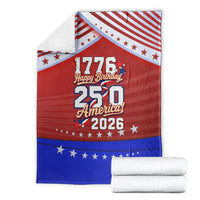 America Turns 250 I Turn 50 Blanket Patriotic Eagle Flag Birthday Stars Stripes
