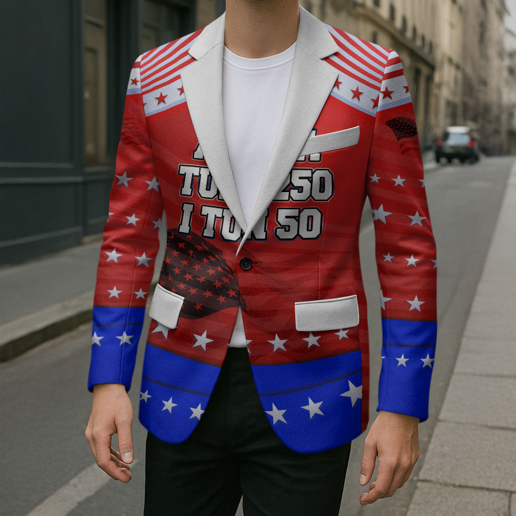 America Turns 250 I Turn 50 Blazer Patriotic Eagle Flag Birthday Stars Stripes