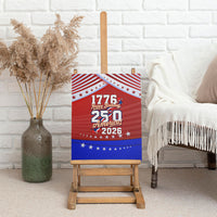 America Turns 250 I Turn 50 Canvas Wall Art Patriotic Eagle Flag Birthday Stars Stripes