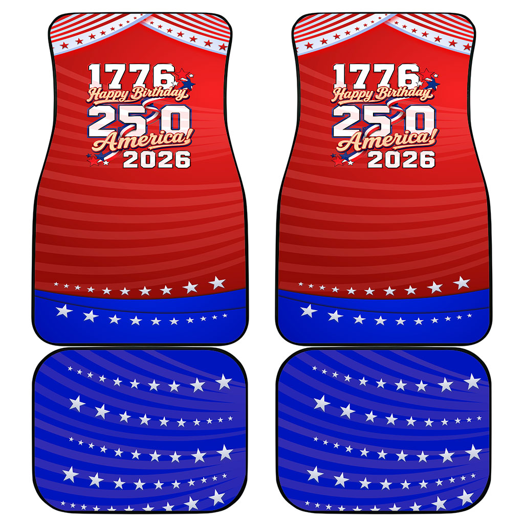 America Turns 250 I Turn 50 Car Mats Patriotic Eagle Flag Birthday Stars Stripes