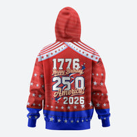 America Turns 250 I Turn 50 Hoodie Patriotic Eagle Flag Birthday Stars Stripes