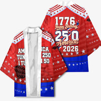 America Turns 250 I Turn 50 Kimono Patriotic Eagle Flag Birthday Stars Stripes
