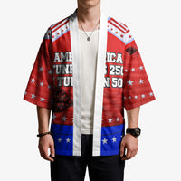 America Turns 250 I Turn 50 Kimono Patriotic Eagle Flag Birthday Stars Stripes