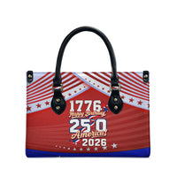 America Turns 250 I Turn 50 Leather Bag Patriotic Eagle Flag Birthday Stars Stripes