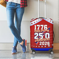 America Turns 250 I Turn 50 Luggage Cover Patriotic Eagle Flag Birthday Stars Stripes