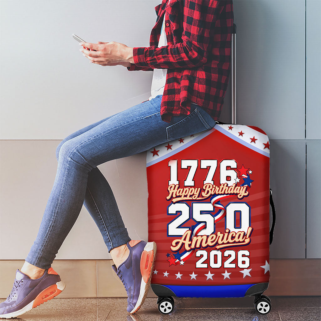 America Turns 250 I Turn 50 Luggage Cover Patriotic Eagle Flag Birthday Stars Stripes
