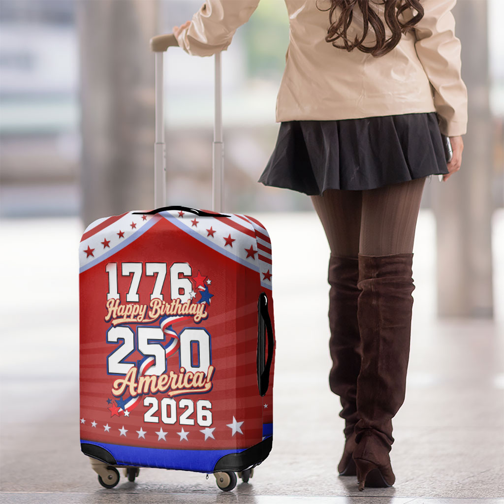 America Turns 250 I Turn 50 Luggage Cover Patriotic Eagle Flag Birthday Stars Stripes