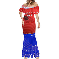America Turns 250 I Turn 50 Mermaid Dress Patriotic Eagle Flag Birthday Stars Stripes