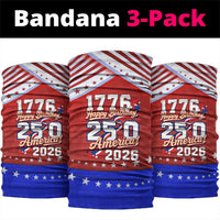America Turns 250 I Turn 50 Neck Gaiter Patriotic Eagle Flag Birthday Stars Stripes